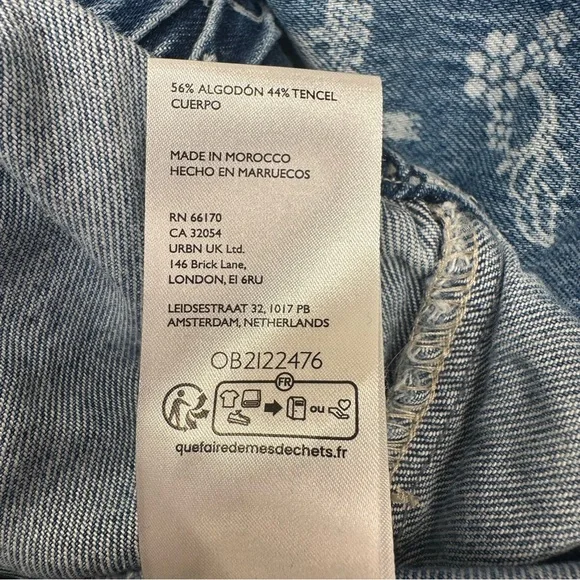 We The Free Blue Layla Denim Jacket Size: Large - Picture 10 of 15